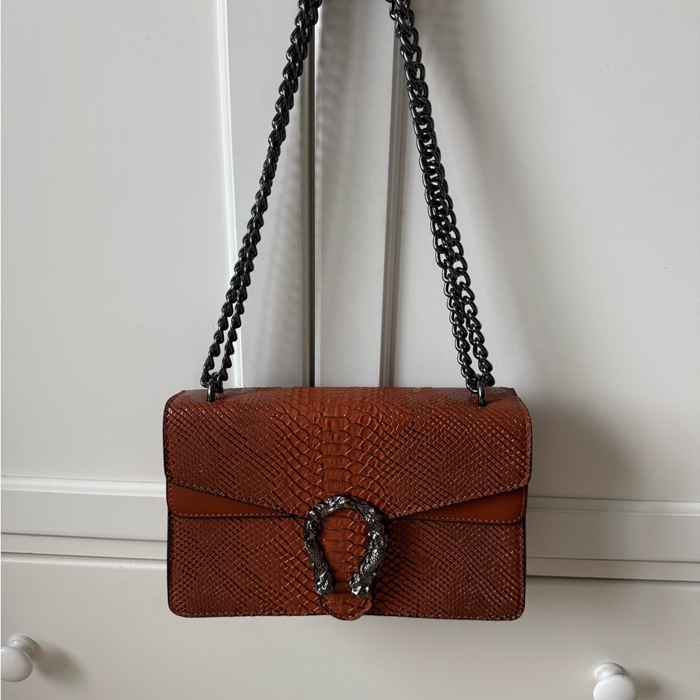 Brown Designer Shoulder Bag